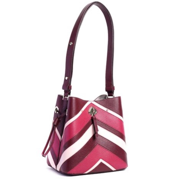 NWT Kate Spade Marti Chevron Small Bucket Bag - Picture 2 of 6